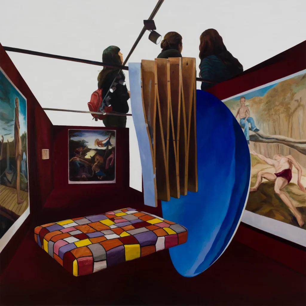 sandra gamarra el orden de los sumandos no altera el producto ii, 2013 oil on canvas 195 x 195 cm