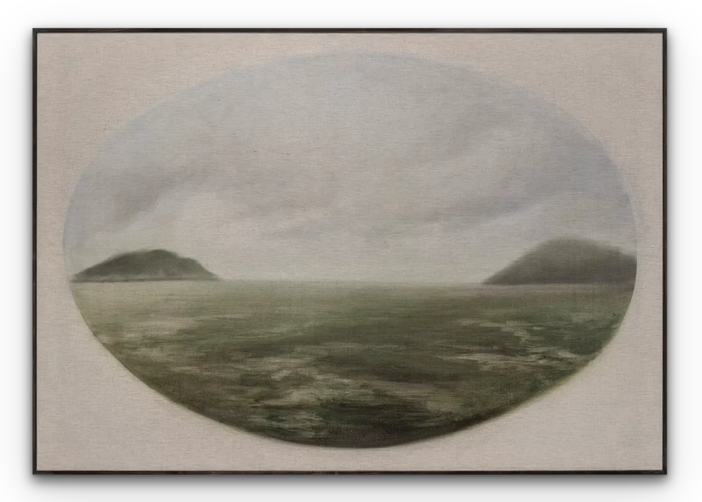 gabriel jaguaribe giucci pista cláudio coutinho urca, rio de janeiro, 2023 óleo sobre linho 108,5 x 153,5 x 4 cm filipe berndt sombra tripla