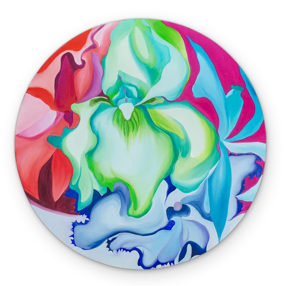 heloisa hariadne floração cósmica, 2025 óleo sobre tela 107 x 107 cm 80 sombra