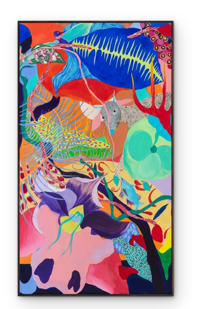 heloisa hariadne morando com saudade que sinto e com que ainda tenho para sentir, 2022 acrílica sobre tela100 x 135 x 4 cm filipe berndt 80 sombra